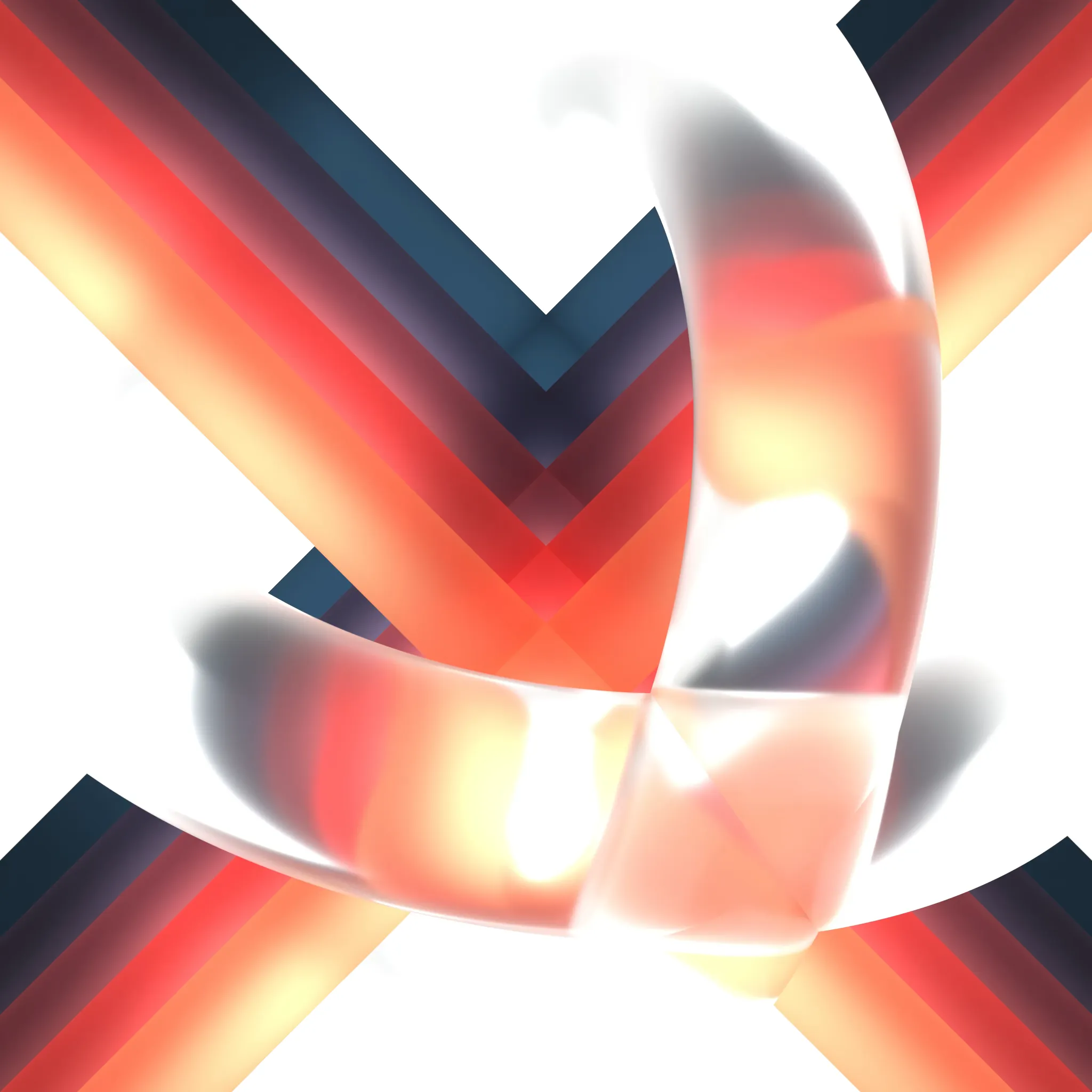 An abstract shape in ChillSynth colors, used as the cover art for 2024.